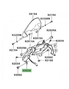 Tête de fourche Kawasaki Versys 650 (2010-2014) | Réf. 550280309