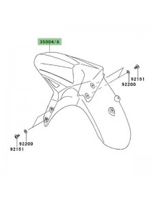 Garde-boue avant peint Kawasaki Versys 650 (2010-2014) | Moto Shop 35