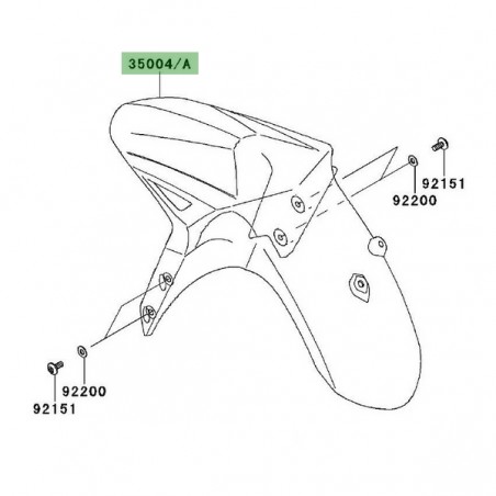 Garde-boue avant peint Kawasaki Versys 650 (2010-2014) | Moto Shop 35