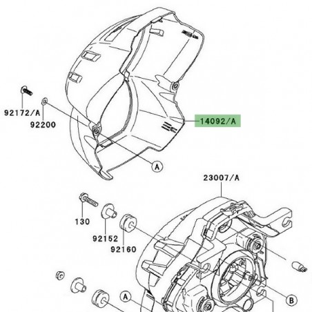 Entourage d'optique avant Kawasaki Versys 650 (2010-2014) | Moto Shop 35