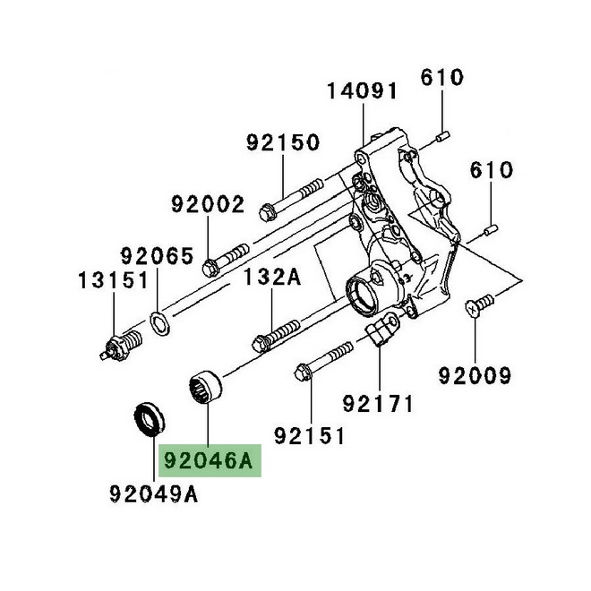 Roulement à aiguilles carter de transmission Kawasaki Versys 650 (2010-2014) | Réf. 920461148