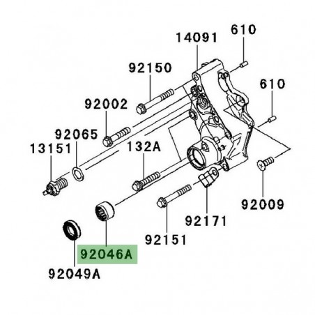 Roulement à aiguilles carter de transmission Kawasaki Versys 650 (2010-2014) | Réf. 920461148