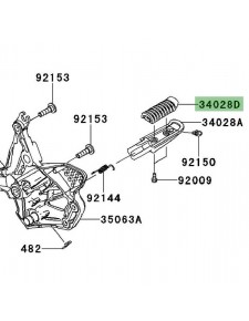 Caoutchouc repose-pieds avant  Kawasaki Versys 650 (2010-2014) | Réf. 340280133