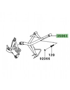 Platine repose-pieds arrière gauche Kawasaki Versys 650 (2010-2014) | Moto Shop 35