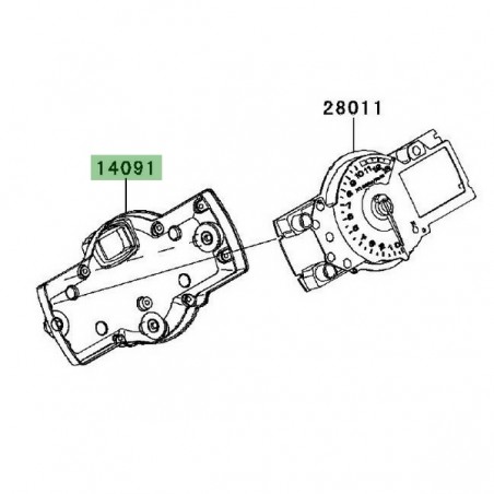 Dessous de compteur Kawasaki Versys 650 (2010-2014) | Réf. 140910864