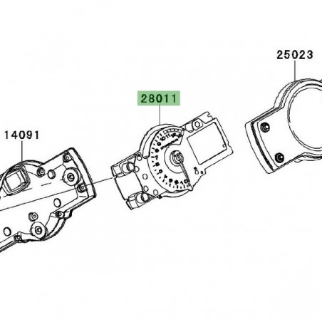 Compteur seul Kawasaki Versys 650 (2010-2014) | Moto Shop 35