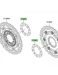 Joint disque de frein avant Kawasaki Versys 650 ABS (2010-2014) | Réf. 110610451