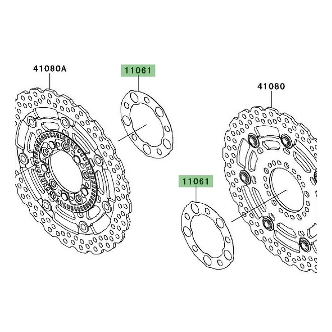 Joint disque de frein avant Kawasaki Versys 650 ABS (2010-2014) | Réf. 110610451