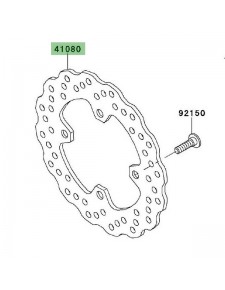 Disque de frein arrière Kawasaki Versys 650 (2010-2014), sans ABS | Moto Shop 35