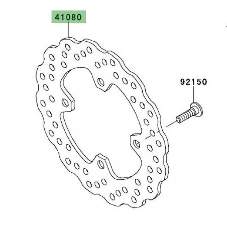 Disque de frein arrière Kawasaki Versys 650 (2010-2014), sans ABS | Moto Shop 35
