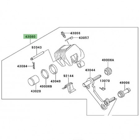 Étrier de frein arrière Kawasaki Versys 650 (2010-2014) | Réf. 430800085DJ
