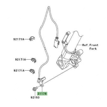 Câble ABS avant Kawasaki Versys 650 (2010-2014) | Réf. 211760040