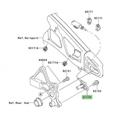 Câble ABS arrière Kawasaki Versys 650 (2010-2014) | Réf. 211760041
