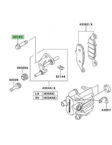 Vis de fixation étrier de frein avant Kawasaki Versys 650 (2010-2014) | Réf. 921531680