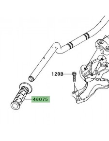 Poignée caoutchouc gauche Kawasaki Versys 650 (2010-2014)