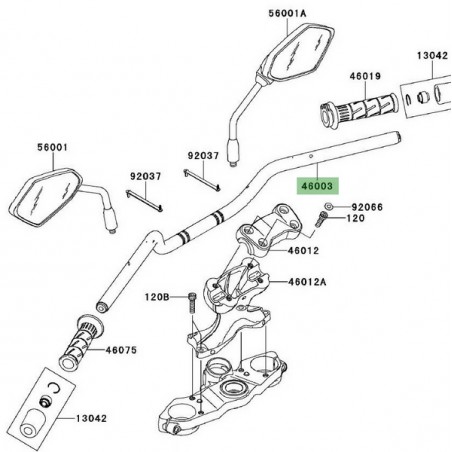 Guidon Kawasaki Versys 650 (2010-2014) | Moto Shop 35