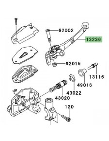 Levier de frein avant Kawasaki Versys 650 (2010-2014) | Réf. 132360169