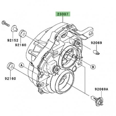 Optique avant Kawasaki Versys 650 (2010-2014) | Réf. 230070149
