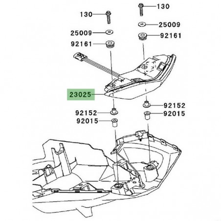 Feu arrière Kawasaki Versys 650 (2010-2014) | Réf. 230250316
