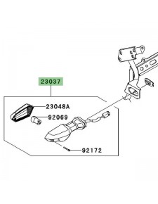 Clignotant avant gauche Kawasaki Versys 650 (2010-2014) | Réf. 230370293