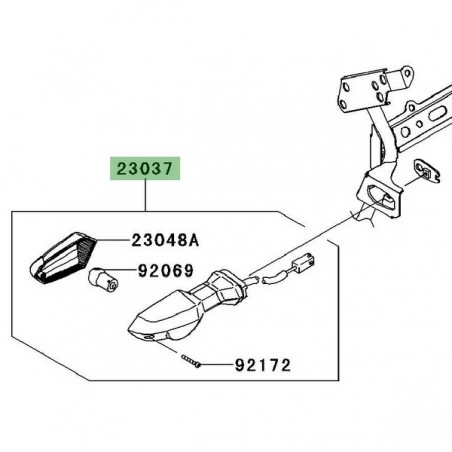Clignotant avant gauche Kawasaki Versys 650 (2010-2014) | Réf. 230370293