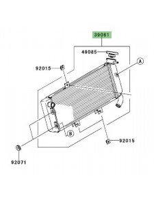 Radiateur Kawasaki Versys 650 (2010-2014) | Réf. 390610217