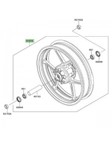 Jante avant d'origine Kawasaki Versys 650 (2010-2014) | Moto Shop 35