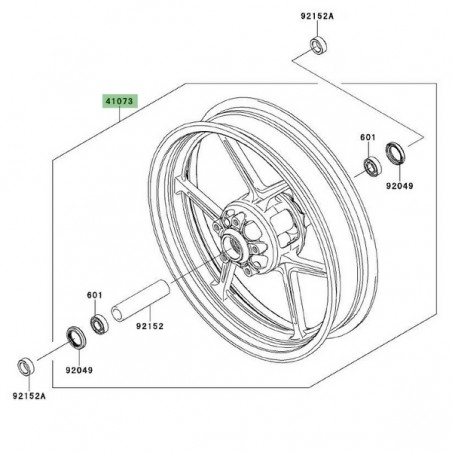 Jante avant d'origine Kawasaki Versys 650 (2010-2014) | Moto Shop 35