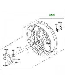 Jante arrière d'origine Kawasaki Versys 650 (2010-2014) | Moto Shop 35