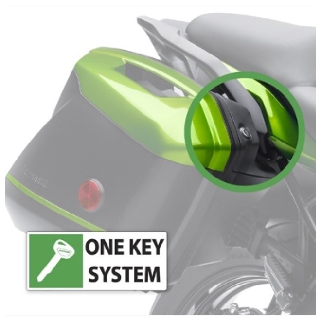 Kit serrures "clé unique" pour valises Kawasaki (2 x 28 litres) | Réf. 999940407