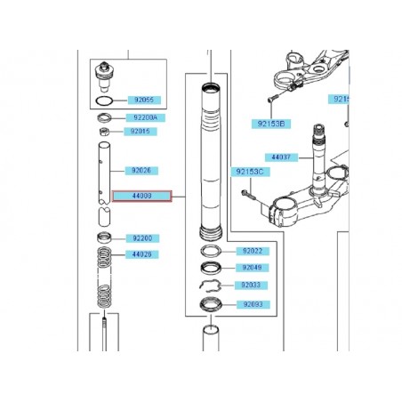 PIPE-FORK OUTER K.GOLD