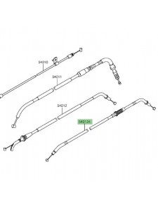Câble de fermeture des gaz Kawasaki Versys 650 (2015-2024) | Réf. 540120301