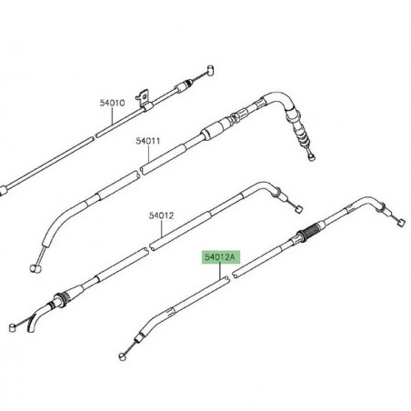 Câble de fermeture des gaz Kawasaki Versys 650 (2015-2024) | Réf. 540120301