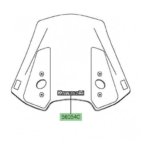 Autocollant "Kawasaki" bulle Kawasaki Versys 650 (2015-2021) | Moto Shop 35