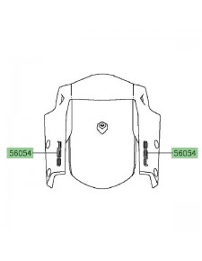 Autocollant "ABS" garde-boue avant Kawasaki Versys 650 (2015-2021)