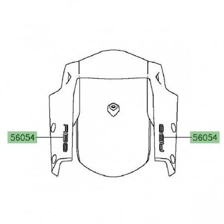 Autocollant "ABS" garde-boue avant Kawasaki Versys 650 (2015-2021) | Moto Shop 35