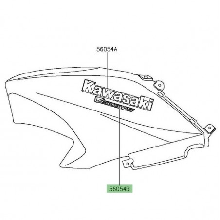 Autocollant "Versys" flanc tête de fourche Kawasaki Versys 650 (2015-2016) | Moto Shop 35