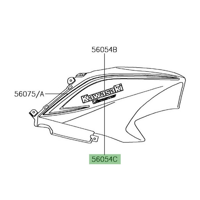 Autocollant "Versys" flanc tête de fourche Kawasaki Versys 650 (2017-2018) | Moto Shop 35