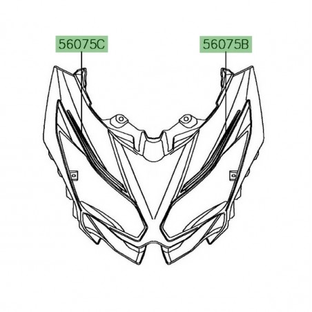 Autocollant tête de fourche Kawasaki Versys 650 (2017-2018) | Moto Shop 35