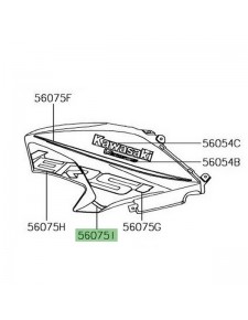 Autocollant inférieur flanc tête de fourche Kawasaki Versys 650 Special Edition (2017) | Moto Shop 35