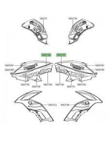 Autocollant supérieur flanc tête de fourche Kawasaki Versys 650 Special Edition (2017) | Moto Shop 35