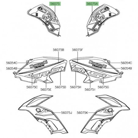 Autocollant "Versys" réservoir Kawasaki Versys 650 Special Edition (2017) | Moto Shop 35