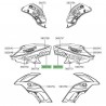 Autocollant "Versys" (arrière) flanc tête de fourche Kawasaki Versys 650 Special Edition (2017-2020)