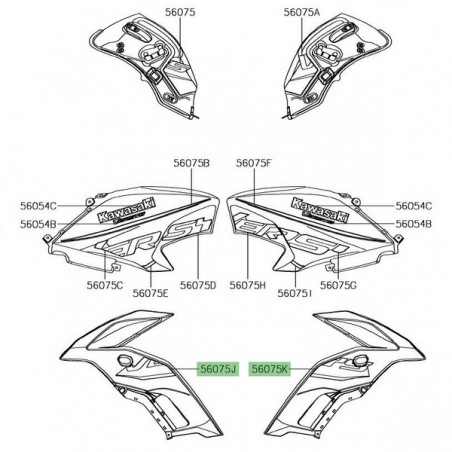 Autocollant "Versys" flanc de carénage Kawasaki Versys 650 Special Edition (2017) | Moto Shop 35