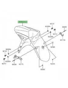 Garde-boue avant Kawasaki Versys 650 (2015-2020) | Moto Shop 35