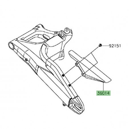 Protection de chaîne Kawasaki Versys 650 (2010-2024) | Réf. 360140018