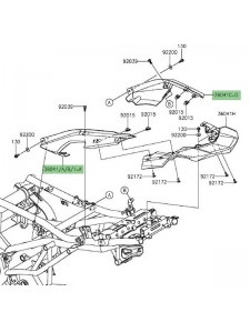 Coque arrière peinte Kawasaki Versys 650 (2015-2021) | Moto Shop 35