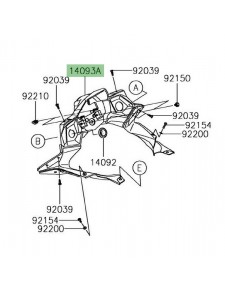 Entourage de compteur Kawasaki Versys 650 (2015-2021) | Réf. 140930094