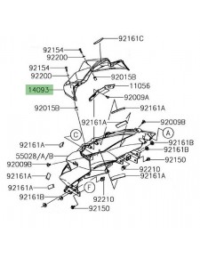 Visière de compteur Kawasaki Versys 650 (2015-2021) | Réf. 140930093