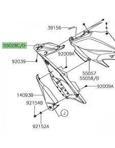 Flanc de carénage gauche Kawasaki Versys 650 (2015-2021) | Moto Shop 35